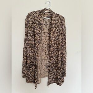 Wilfred Silk & Cashmere Open Front Patterned Cardigan